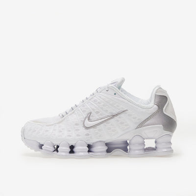 Nike Shox TL White Metallic Silver Max Orange (Women's)