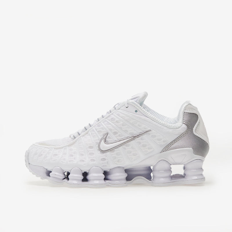 Nike Shox TL White Metallic Silver Max Orange (Women's)