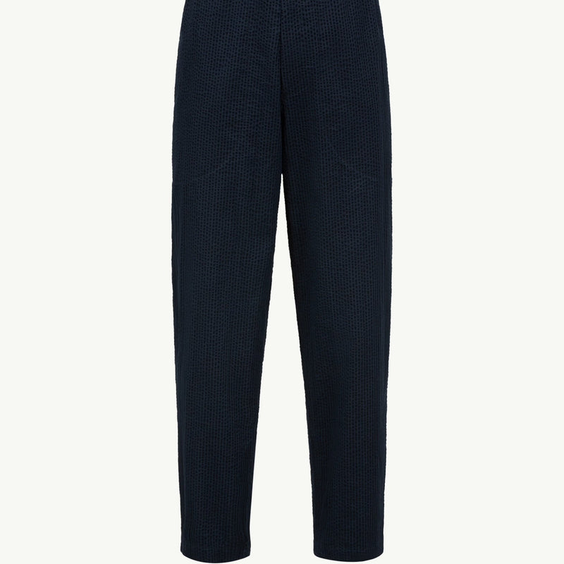 PANTALON CEINTURÉ EN SEERSUCKER