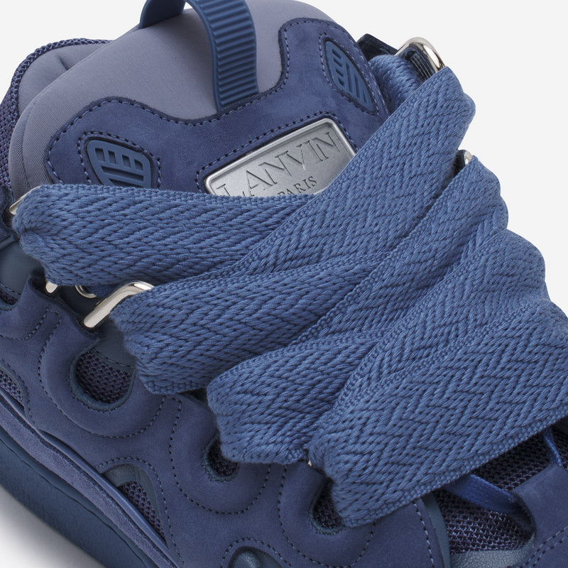 LANVIN LEATHER CURB BLEU MARINE