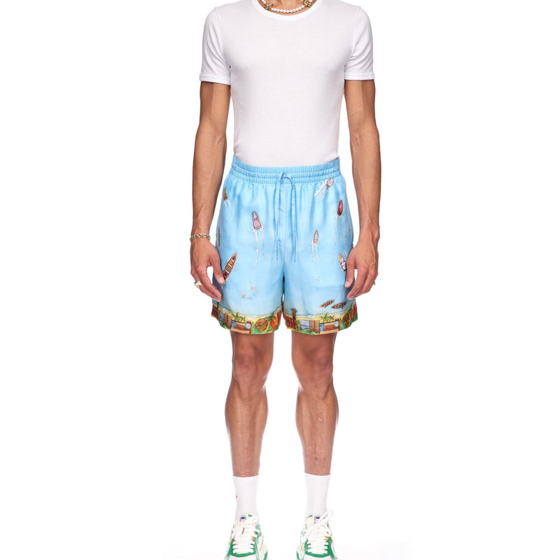 Maison Sur Piloti Silk Shorts