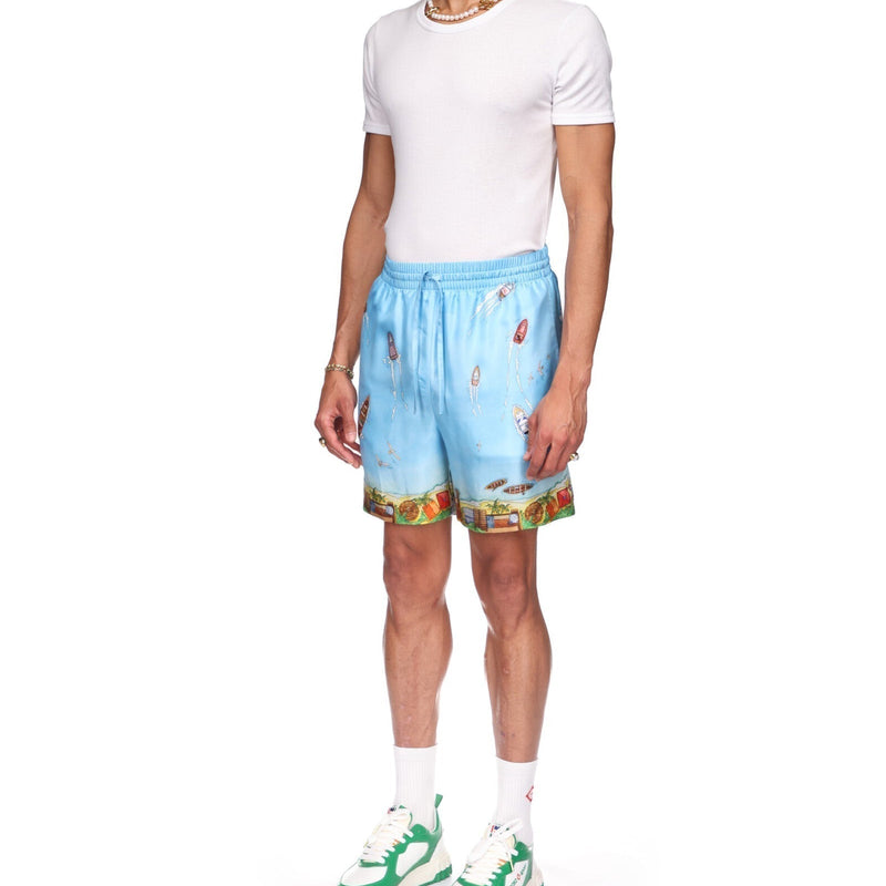 Maison Sur Piloti Silk Shorts