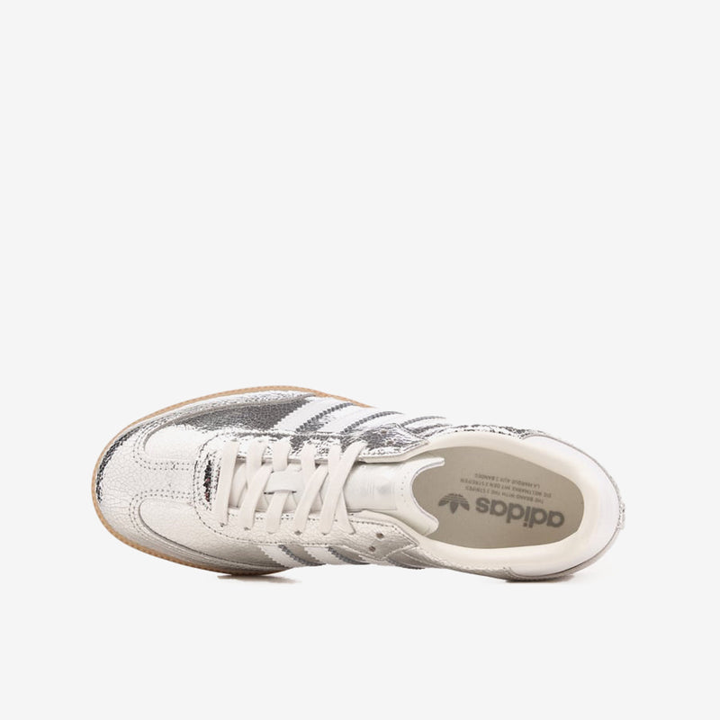 adidas Samba OG Silver Metallic Cracked Leather (Women's)