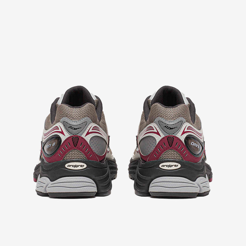 Saucony ProGrid Omni 9 Tomorrow, Meet Yesterday Pack Tan Maroon